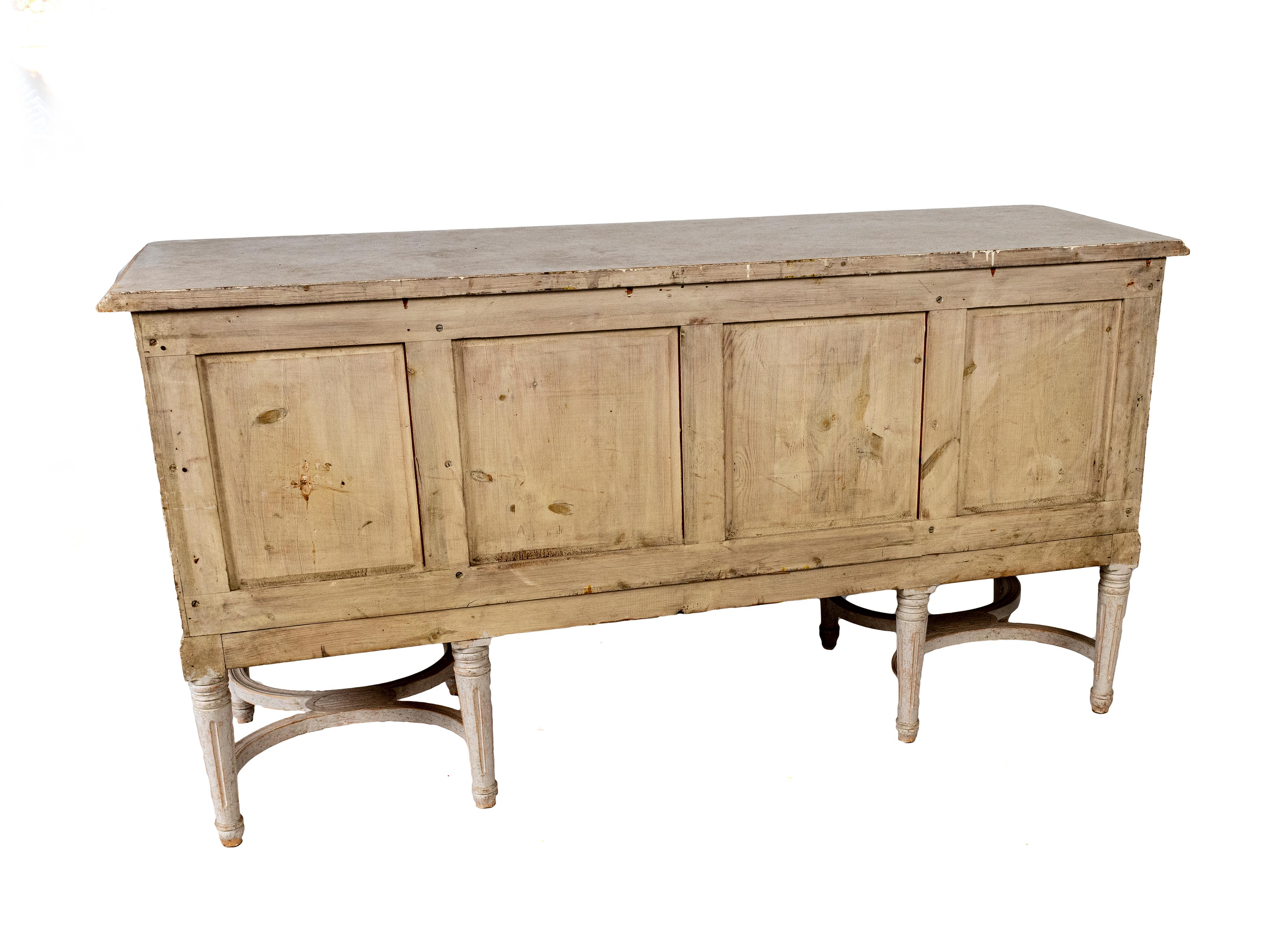 Wood Painted Swedish Sideboard, circa 1880  For Sale