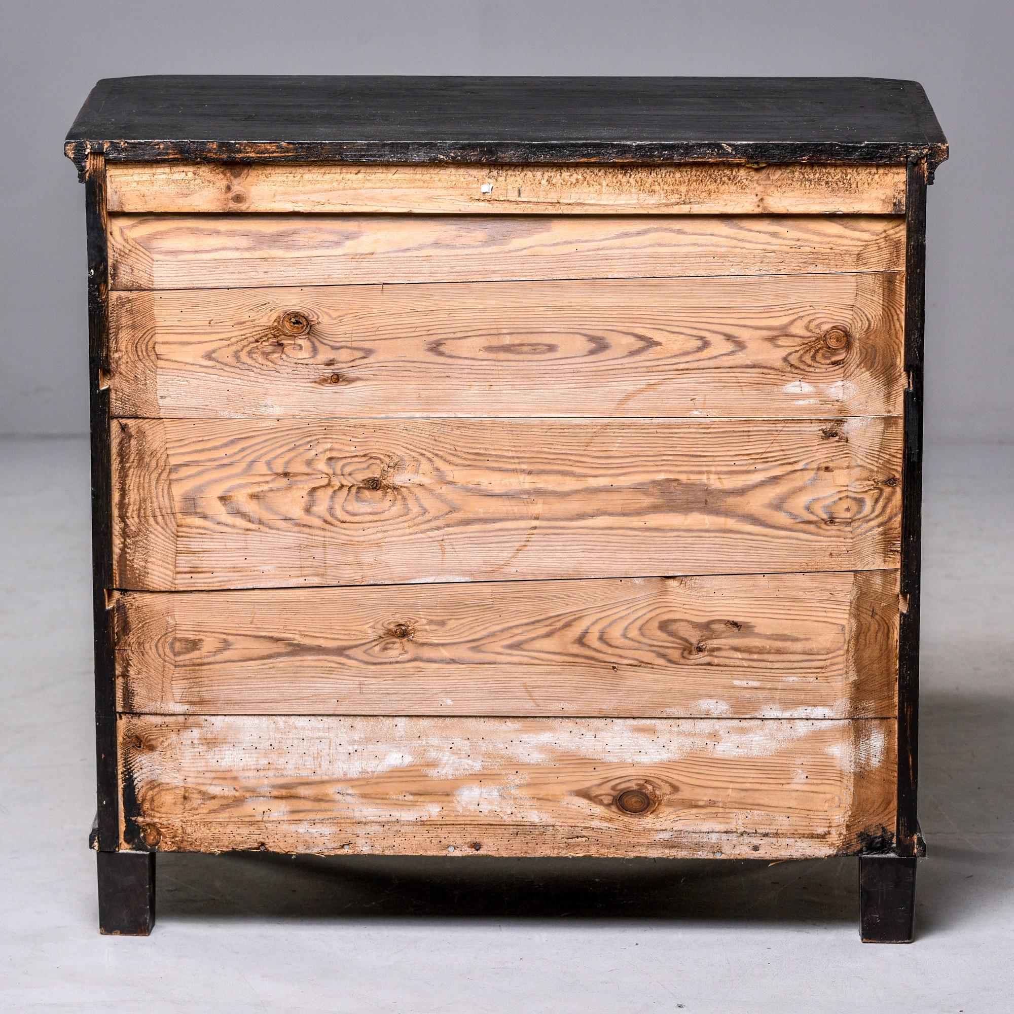 English Painted Swedish Style Three-Drawer Chest with Faux Bamboo Trim