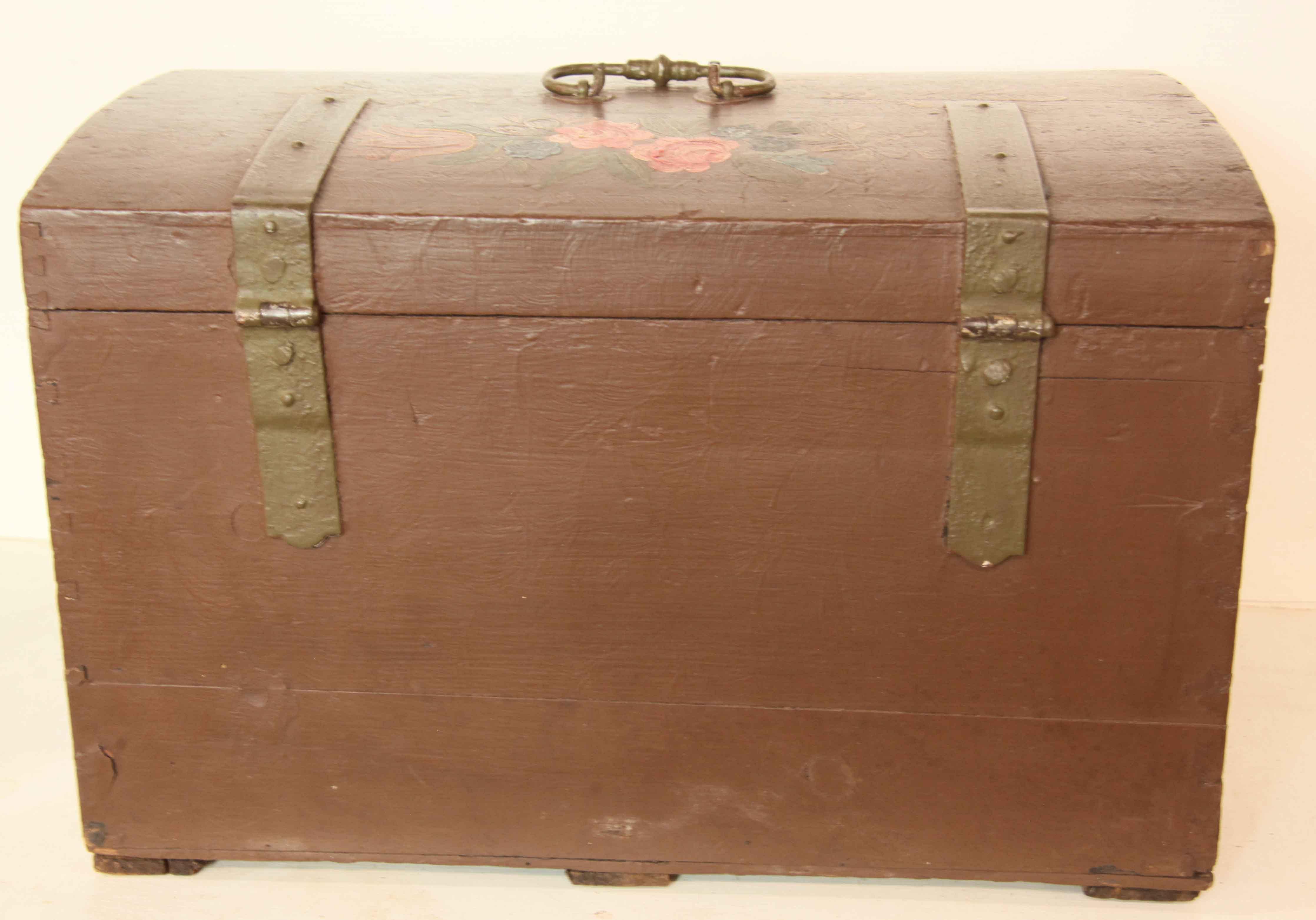 Mid-19th Century Painted Swedish Trunk For Sale