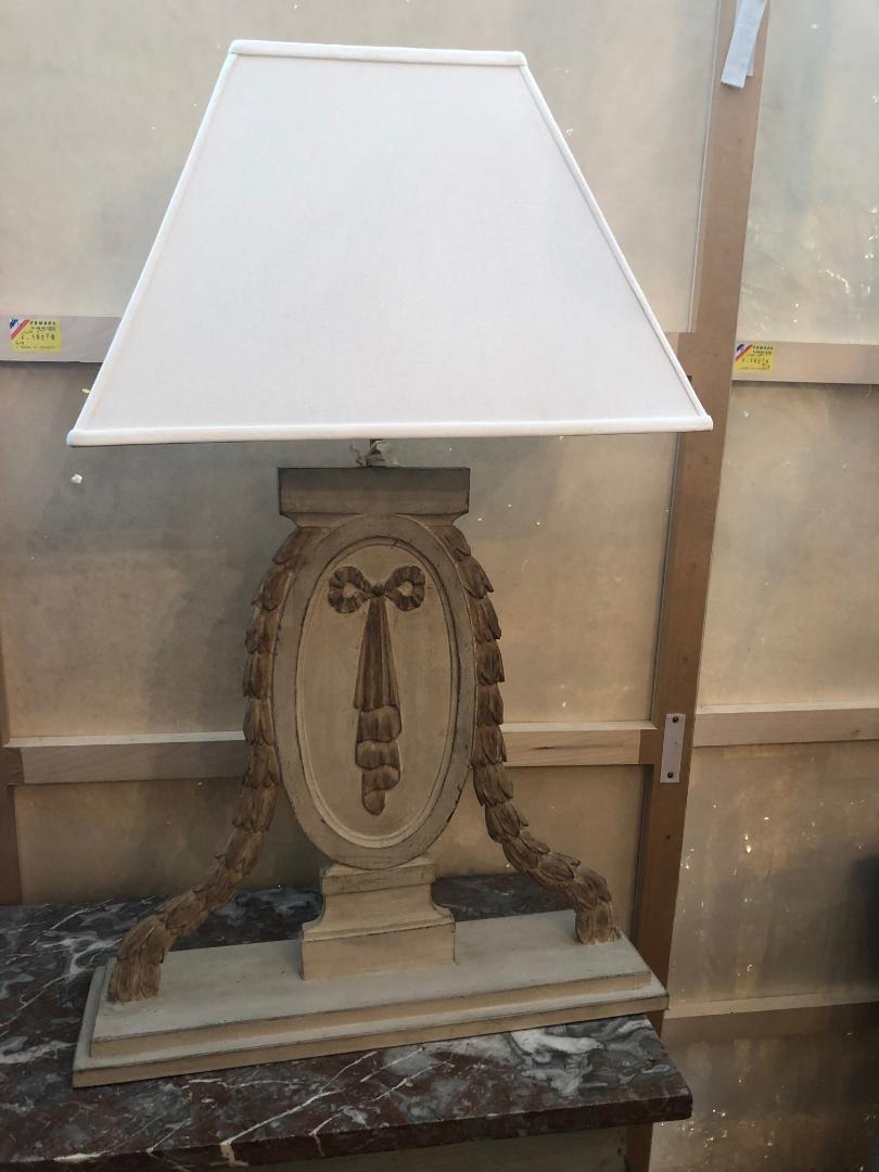 Painted Table Lamp In Good Condition For Sale In Washington, DC