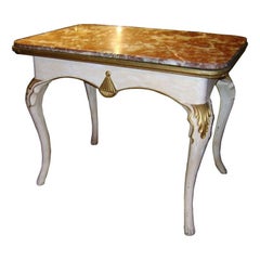 Antique Swedish Marble-Top Table