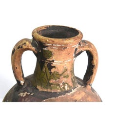Vase en terre cuite peinte, période 1900