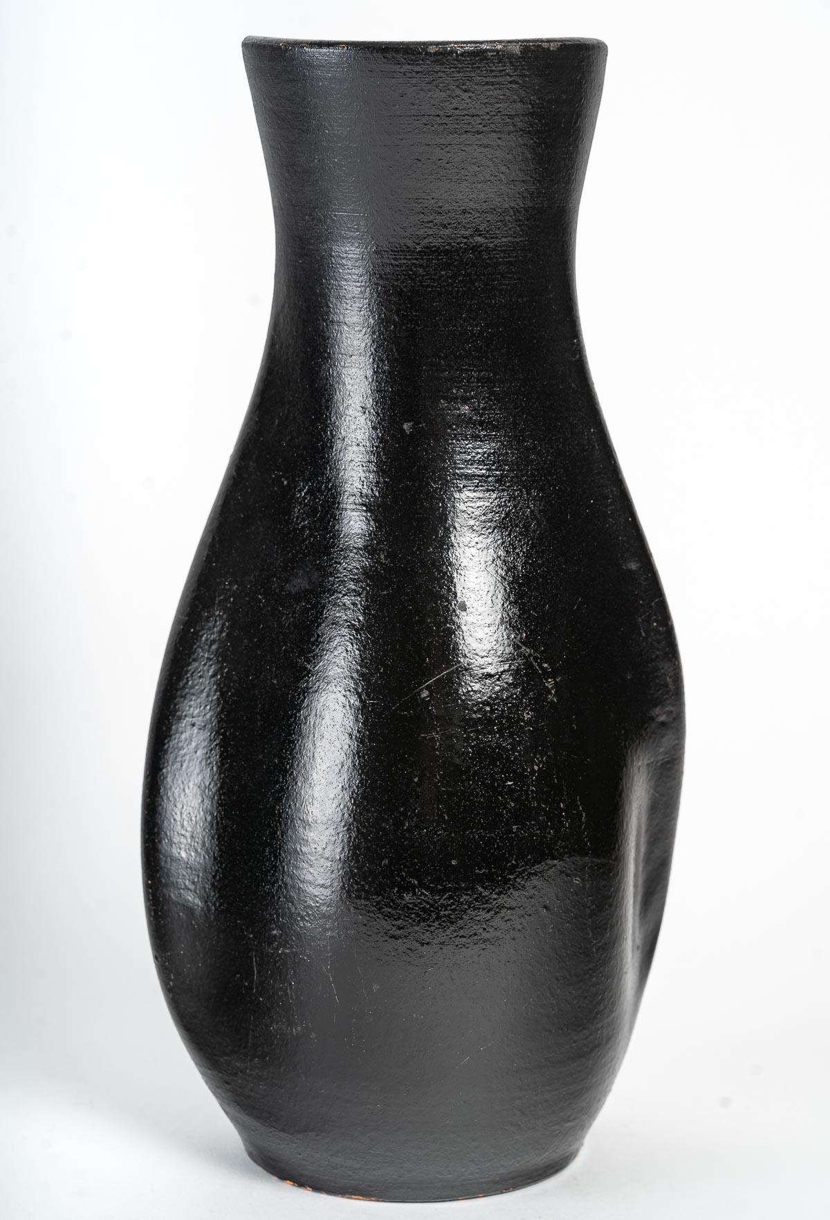 Mid-Century Modern Painted Terracotta Vase, Design 1950-1960 For Sale