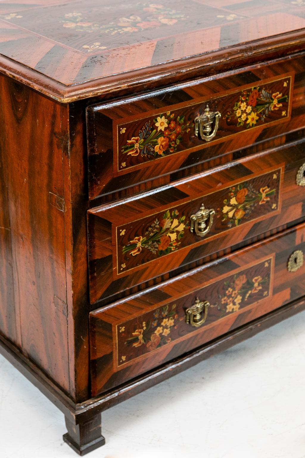 Painted Three Drawer French Chest 3