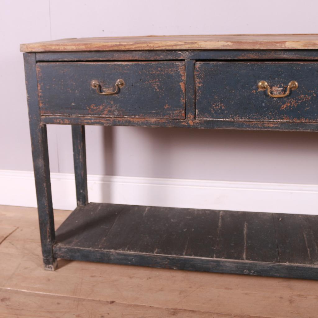 George IV Painted Three Drawer Potboard Dresser Base