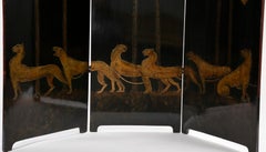 Painted Three-Panel Screen Attributed to Robert Winthrop Chanler