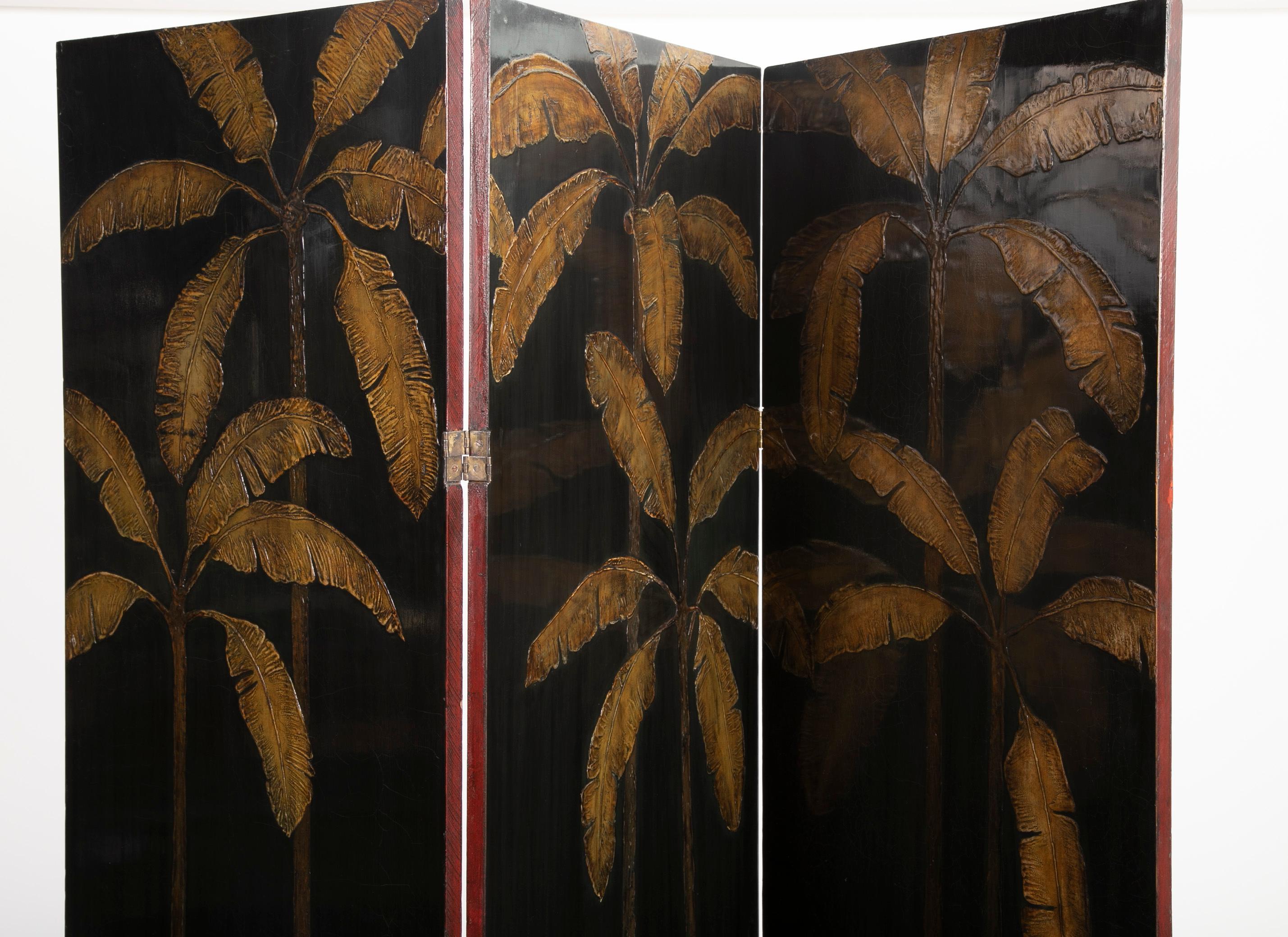 Chinoiserie Painted Three-Panel Screen Attributed to Robert Winthrop Chanler