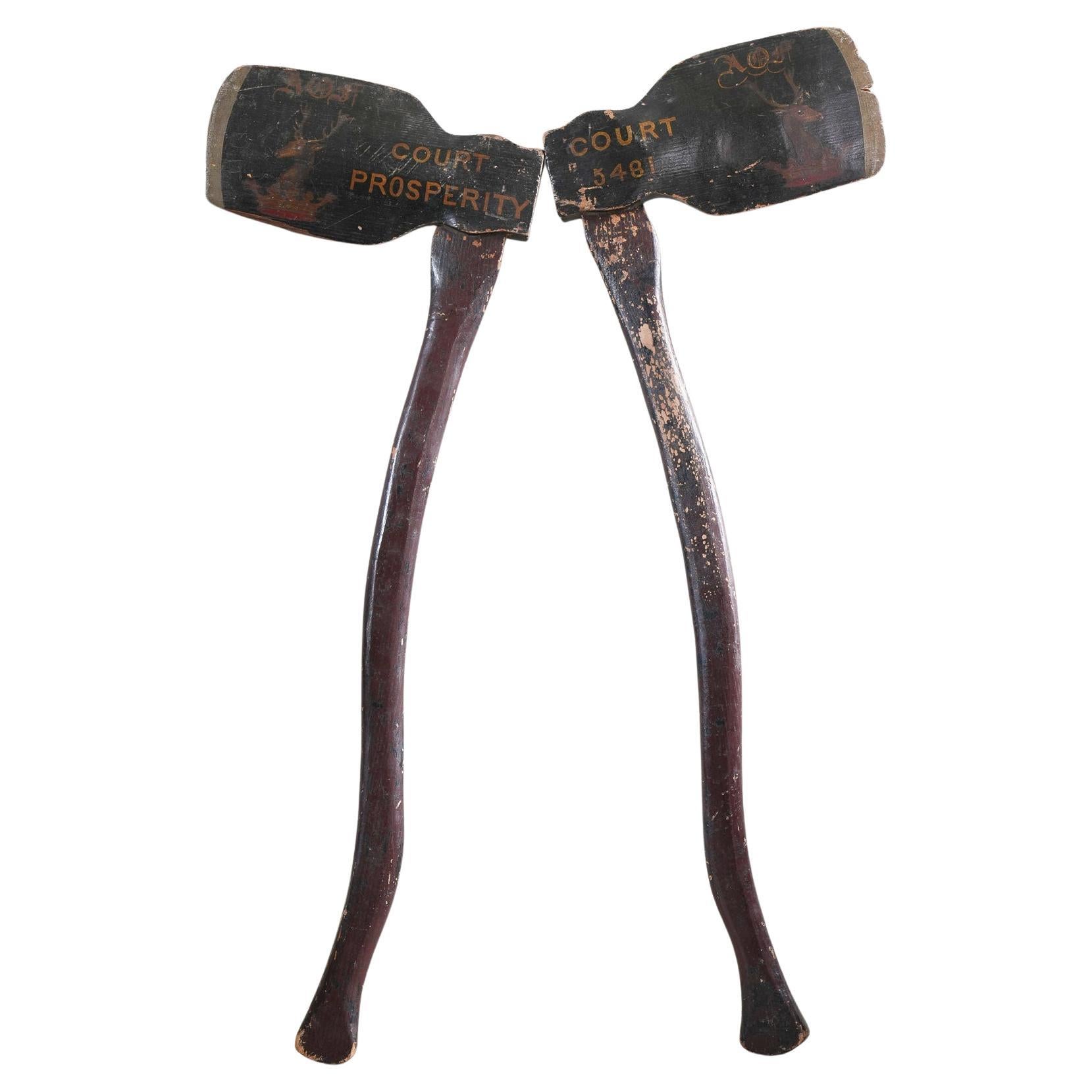 Painted Timber Axes of the Ancient Order of Foresters