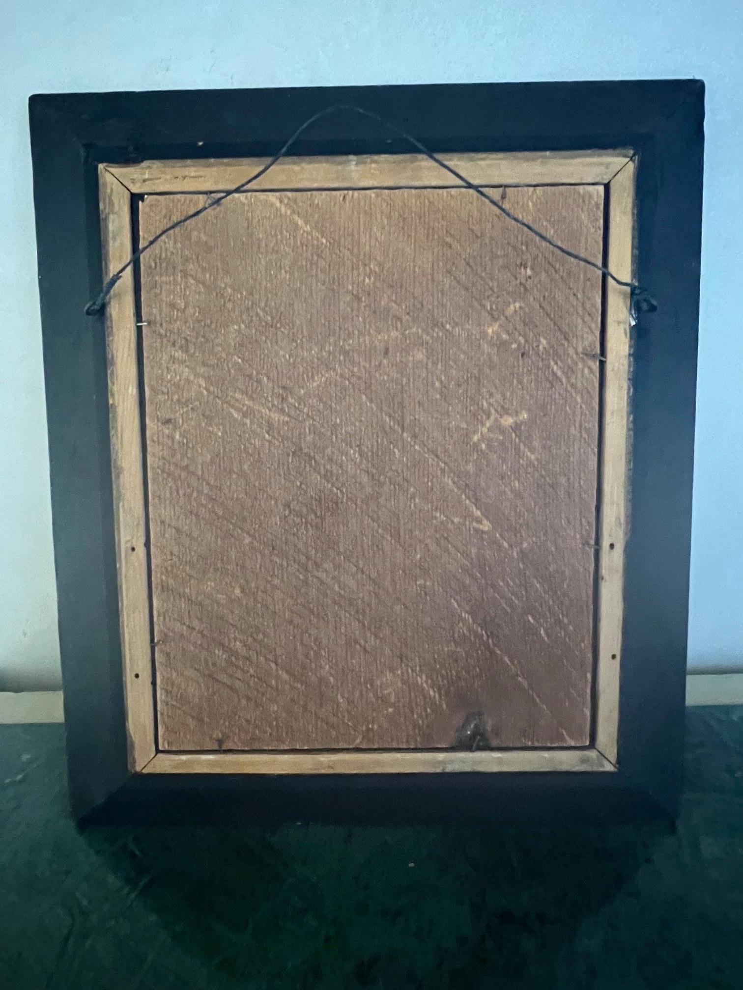 Painted Tintype Couple in Victorian Eastlake Frame 7