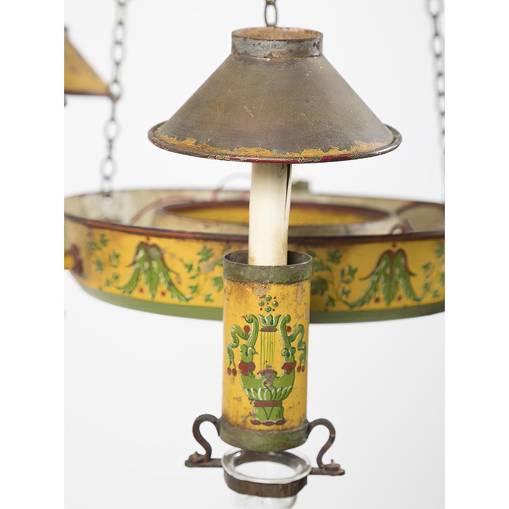 American Classical Painted Tole 6-Light Chandelier
