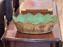 Painted Tole Monteith With Chinoiserie Figural Scene