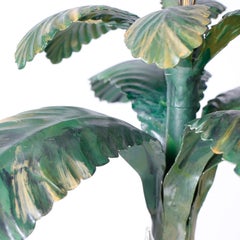 Painted Tole Palm Tree Chandelier