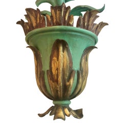 Painted Tole Single Light Sconces