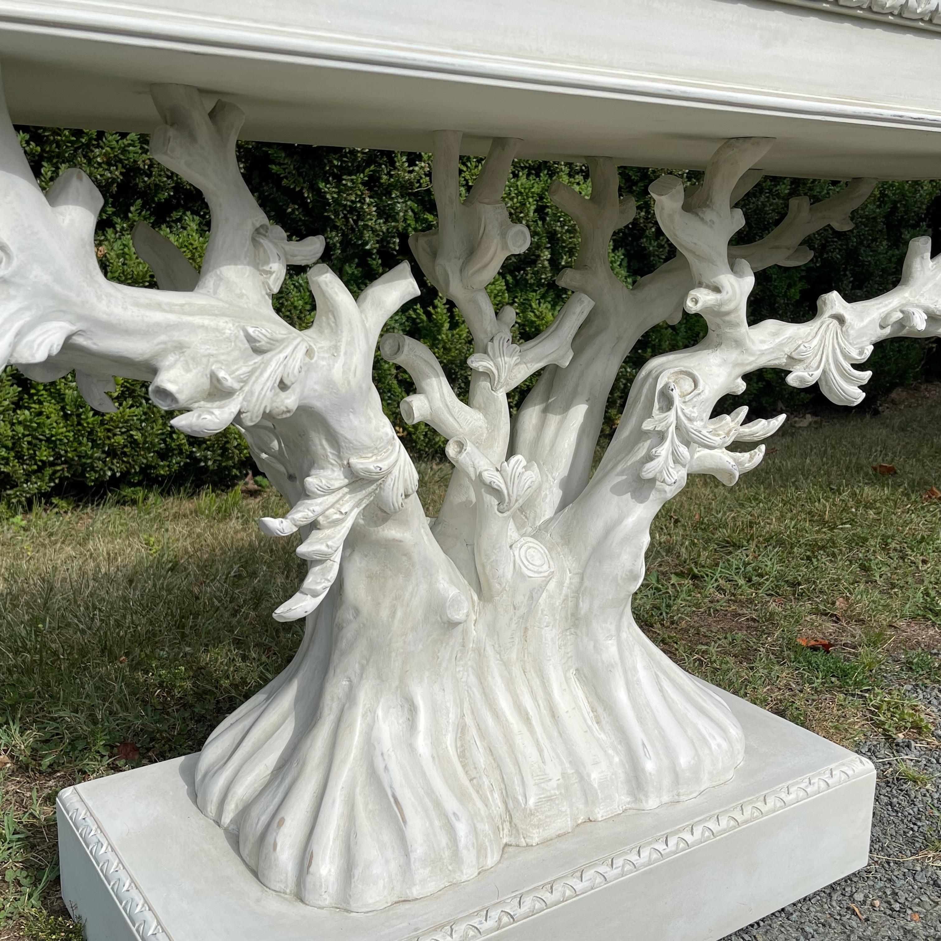 Painted Tree Form Console Table 4