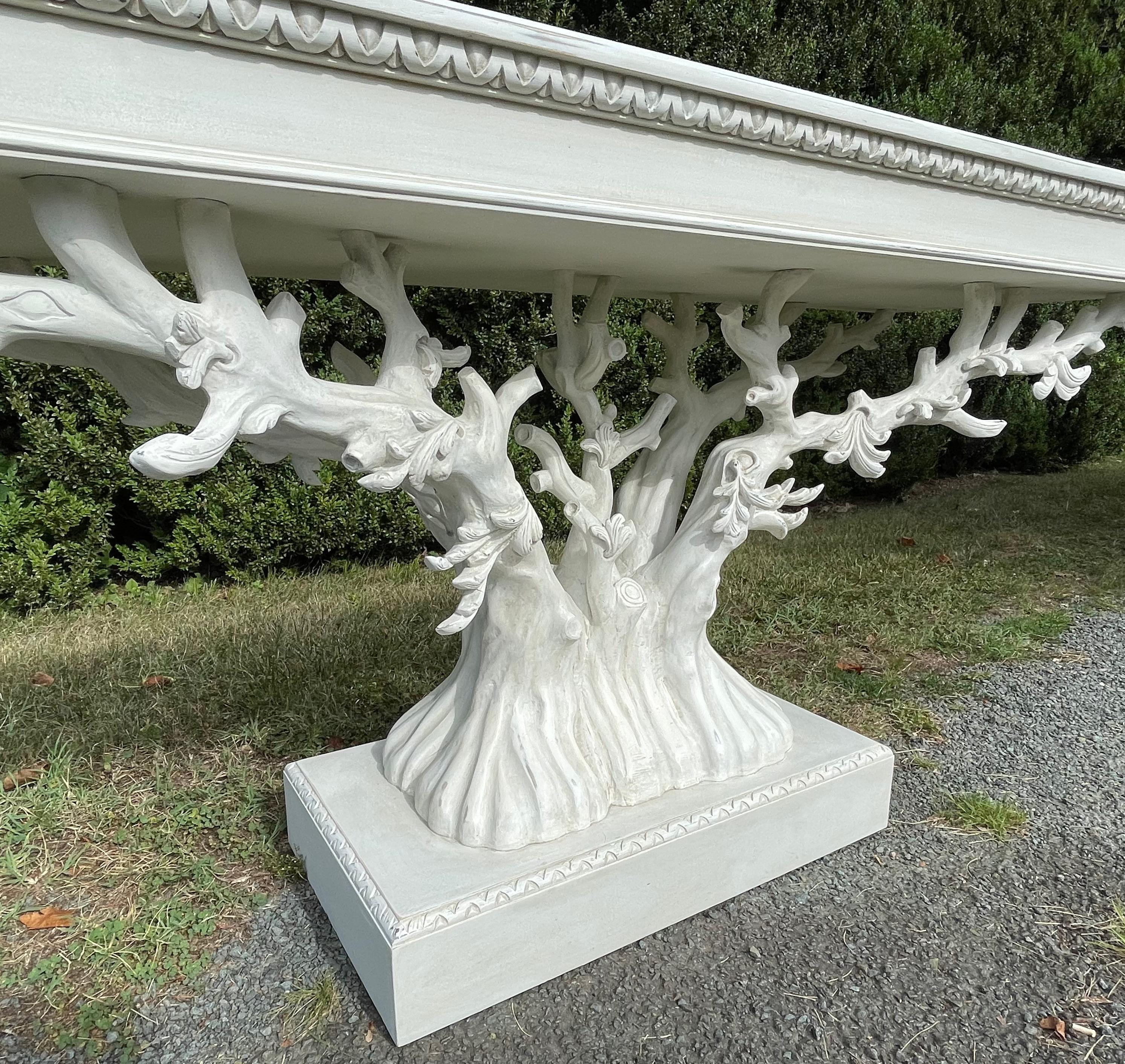 Painted Tree Form Console Table 3