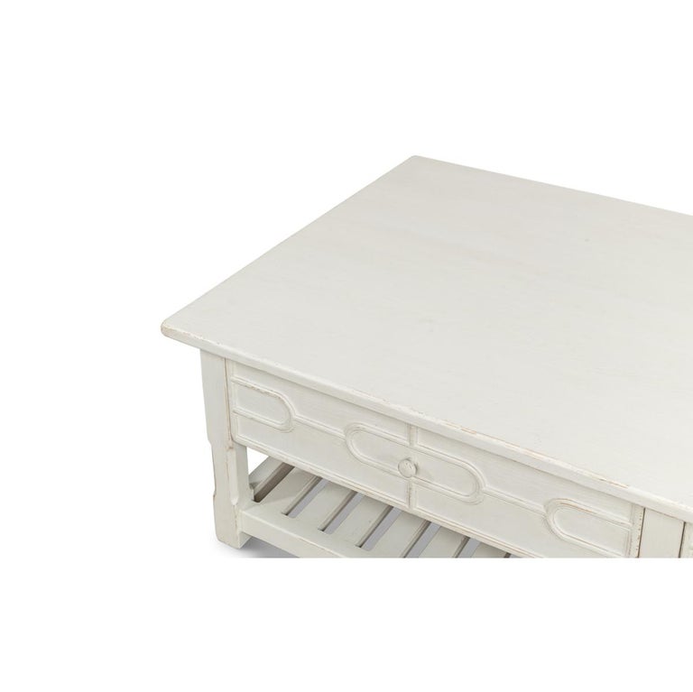 Painted Trellis Coffee Table For Sale at 1stDibs