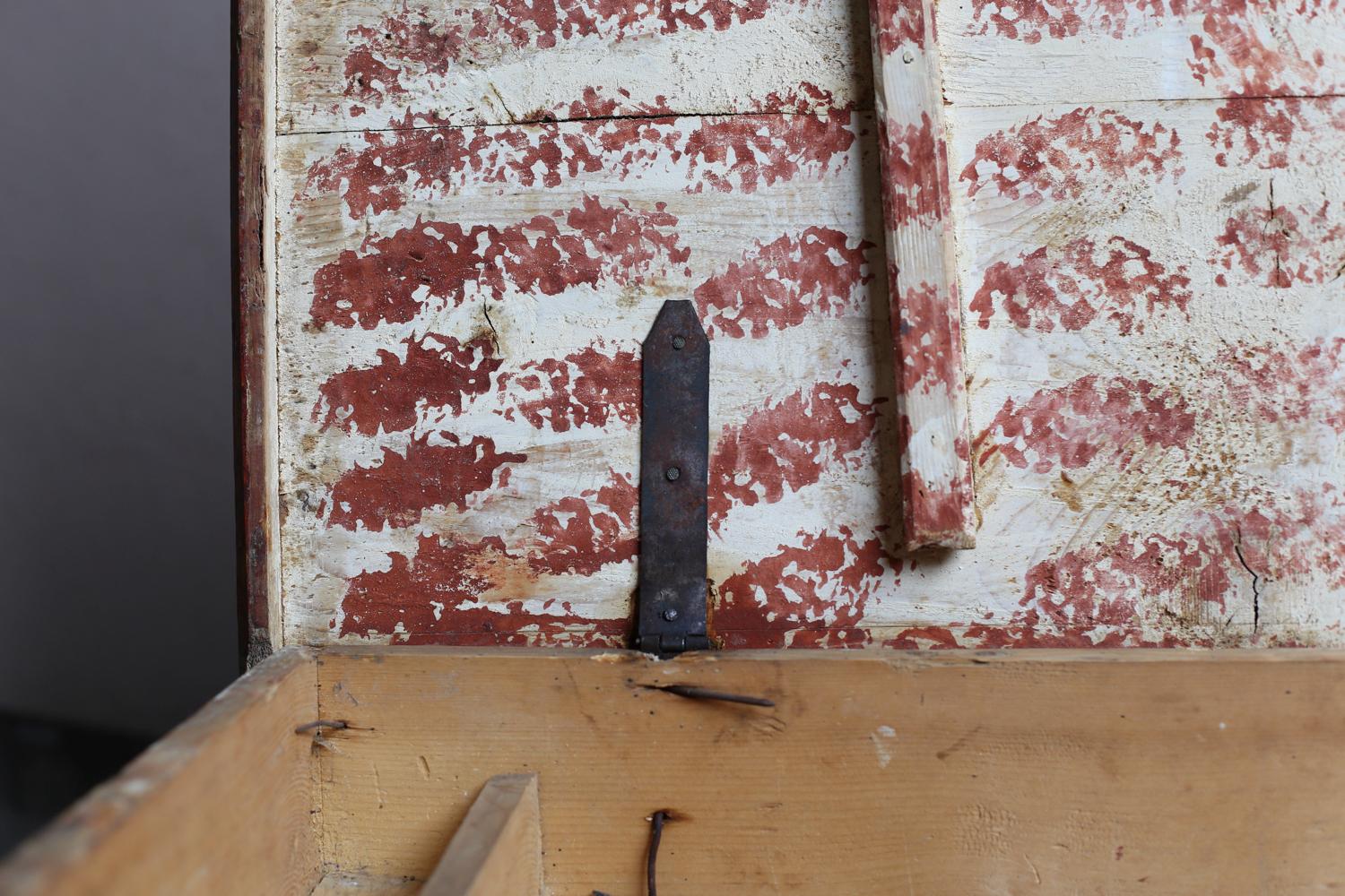 Baule dipinto proveniente dalla Svezia, fine del XIX secolo in vendita 9