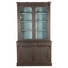 Antique Painted Two Door Bookcase