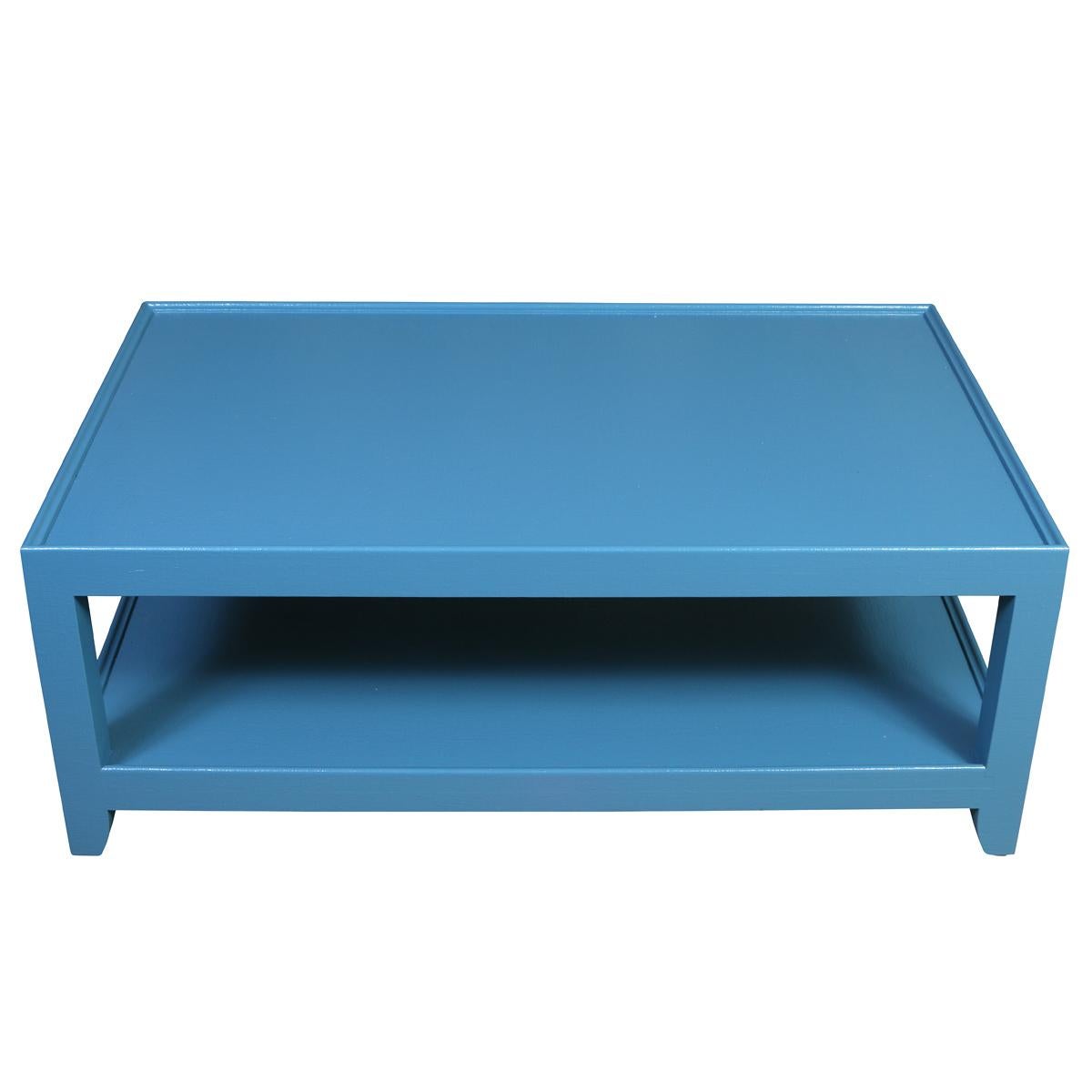 Painted Two Tier Coffee Table In Good Condition For Sale In Locust Valley, NY