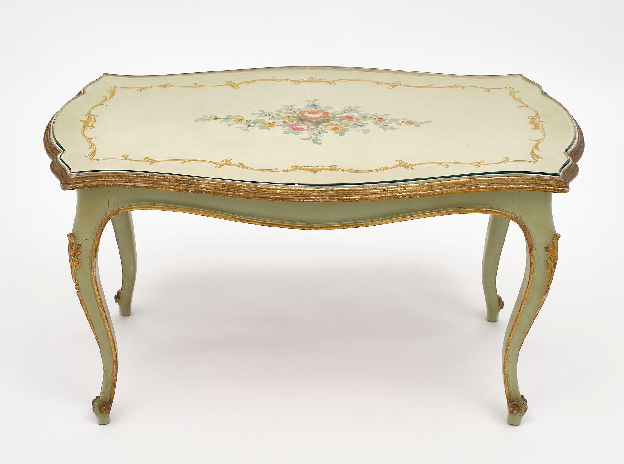 Rococo Painted Venetian Antique Coffee Table