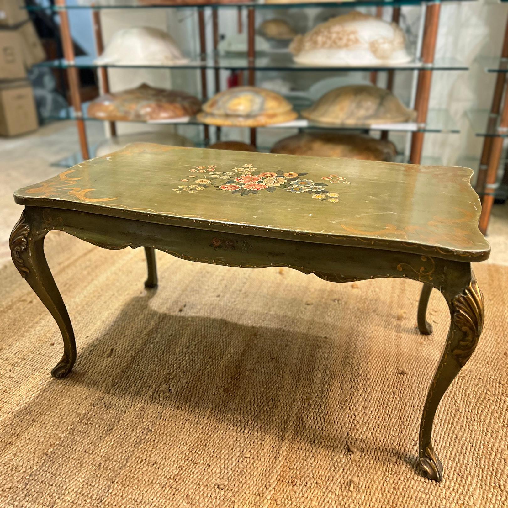 Painted Venetian Coffee Table For Sale 5