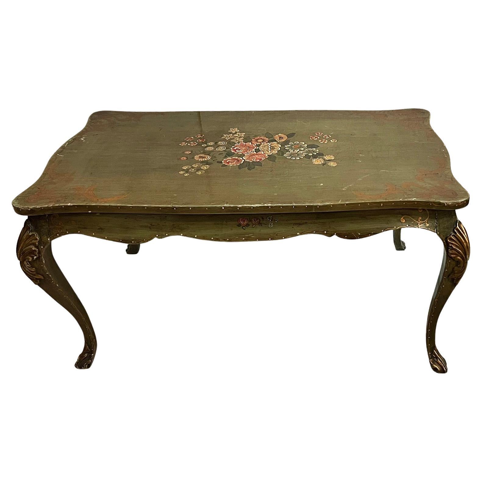 Painted Venetian Coffee Table For Sale