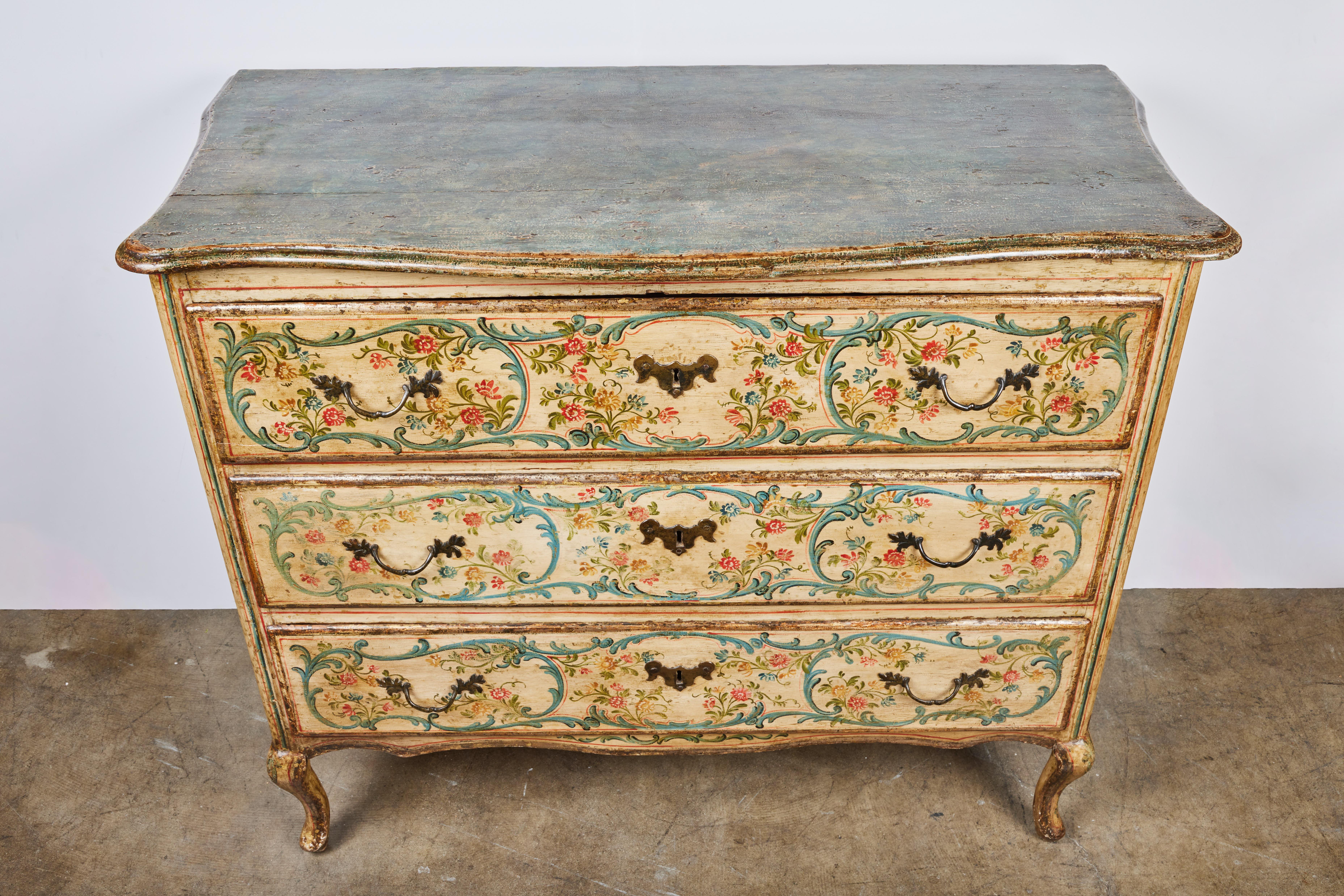 Italian Painted Venetian Commode For Sale