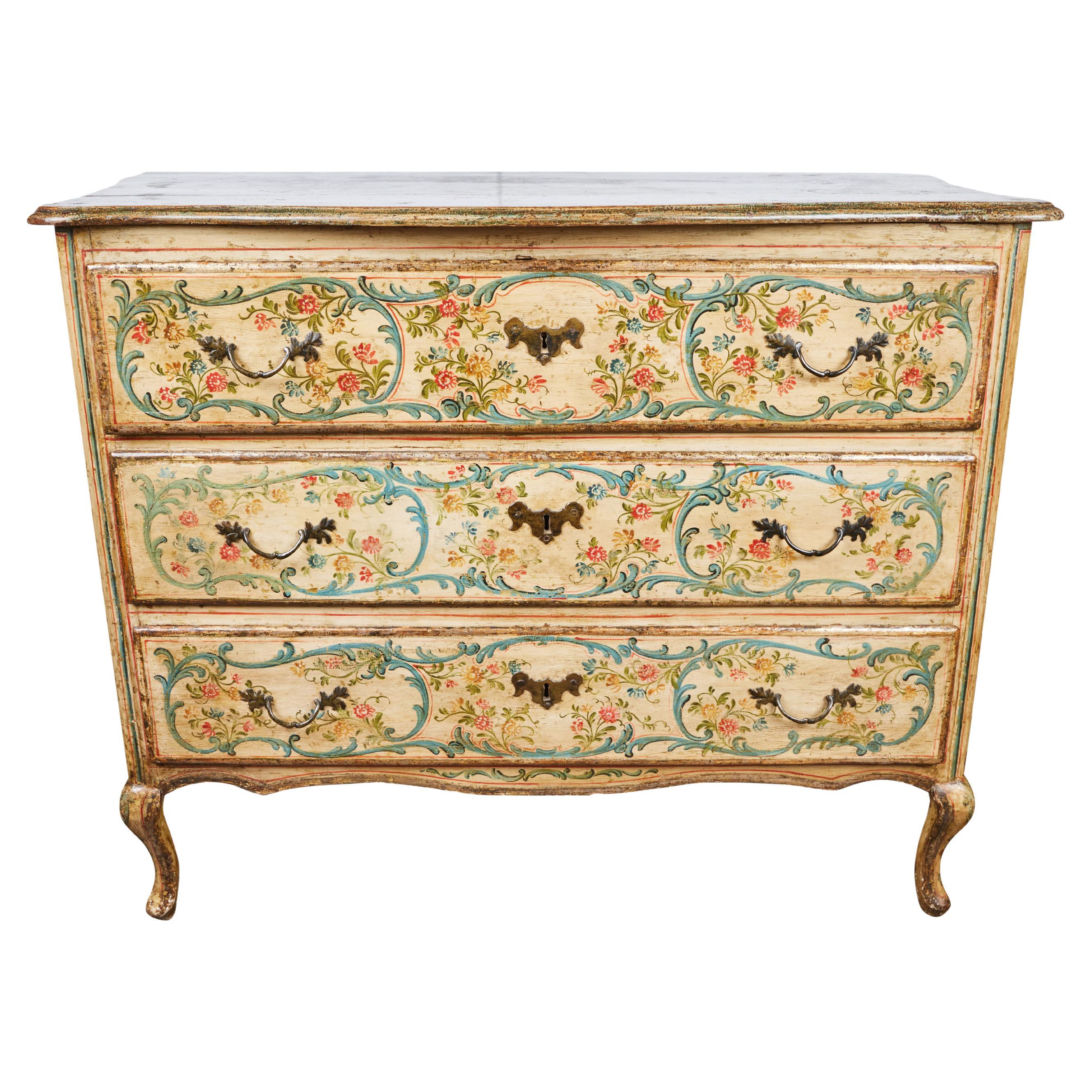 Painted Venetian Commode For Sale