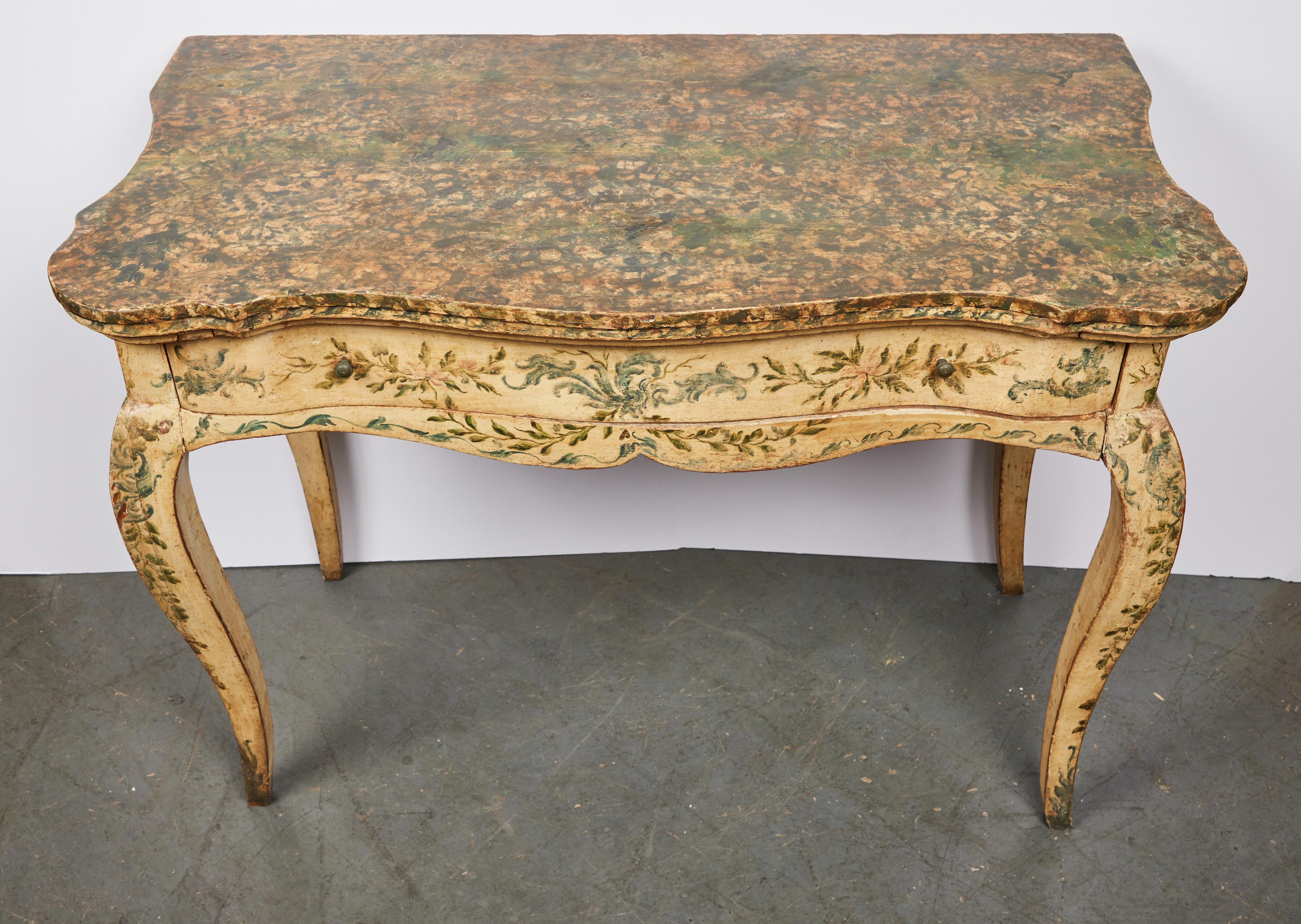 Hand-Painted Painted Venetian Console For Sale