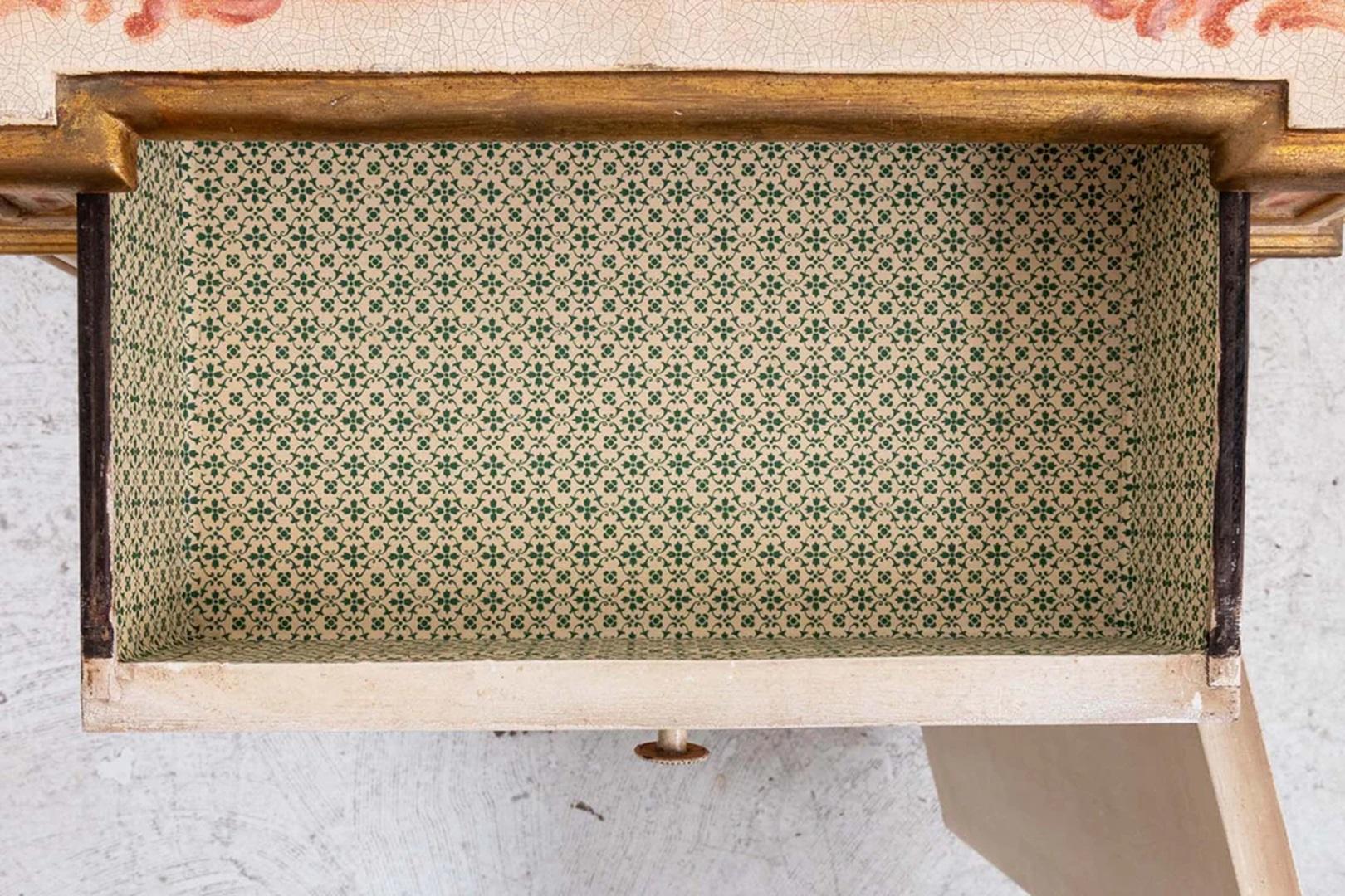 Painted Venetian Florentine Style Credenza For Sale 5