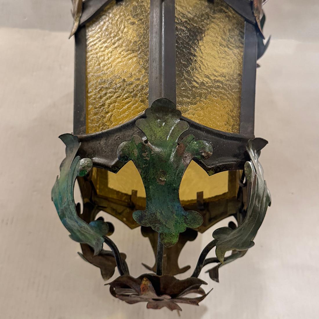 Metal Painted Venetian Lantern For Sale