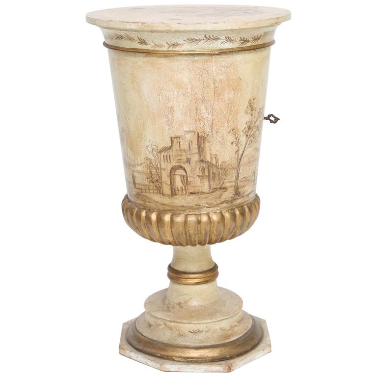 Painted Venetian Pot Stand Pedestal Table For Sale