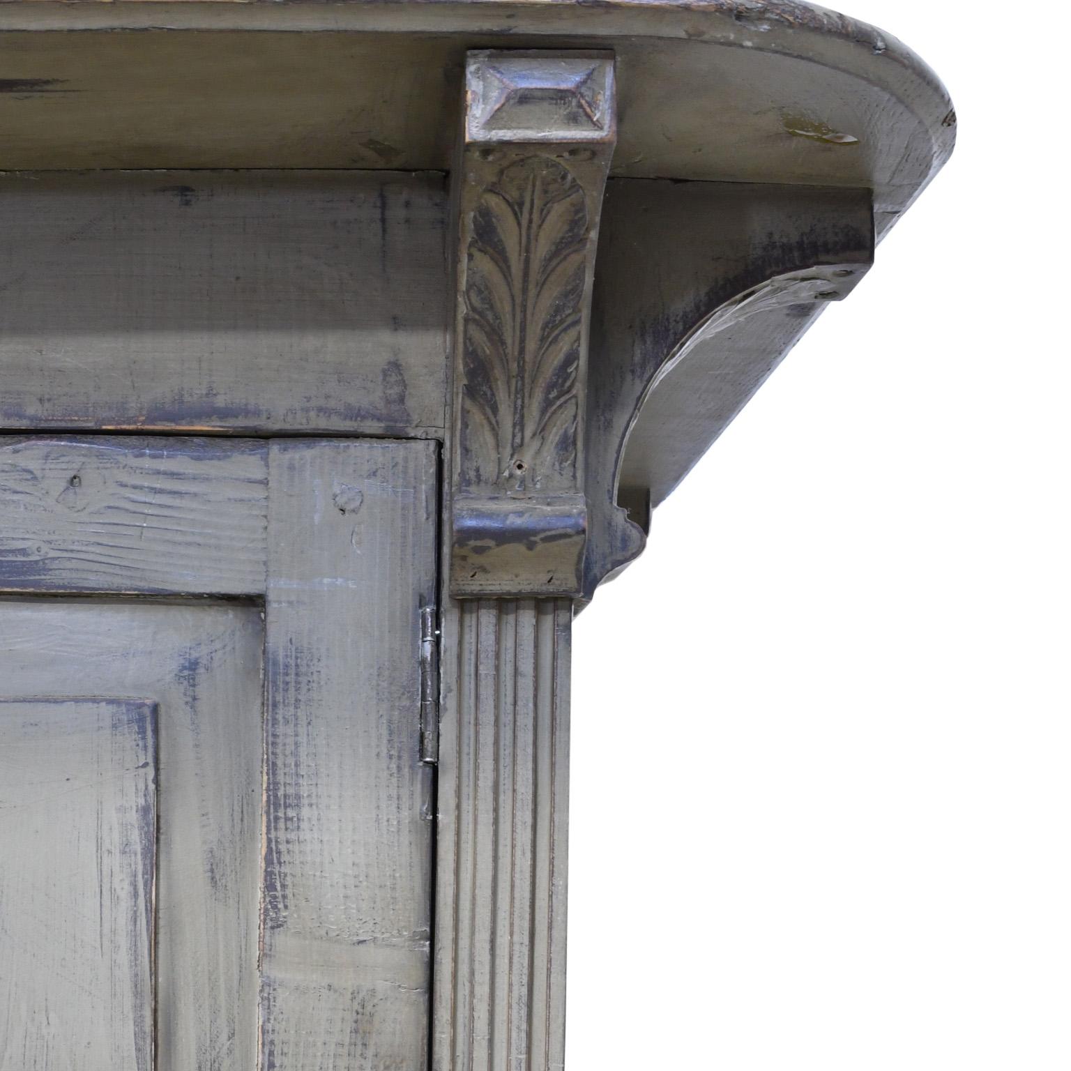 Painted Antique Victorian Store Counter with Zinc Top, England, circa 1880 2