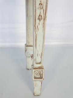 Painted Vintage Console Table with Marble Top by Century