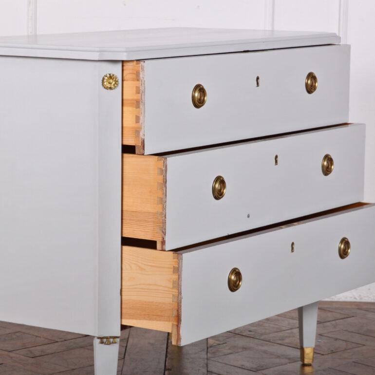 Pine Painted Vintage Swedish Gustavian Style Commode
