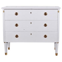 Painted Vintage Swedish Gustavian Style Commode