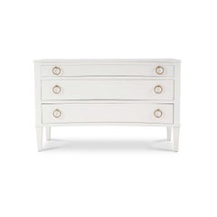 Painted White Neo Classic Incurved Commode