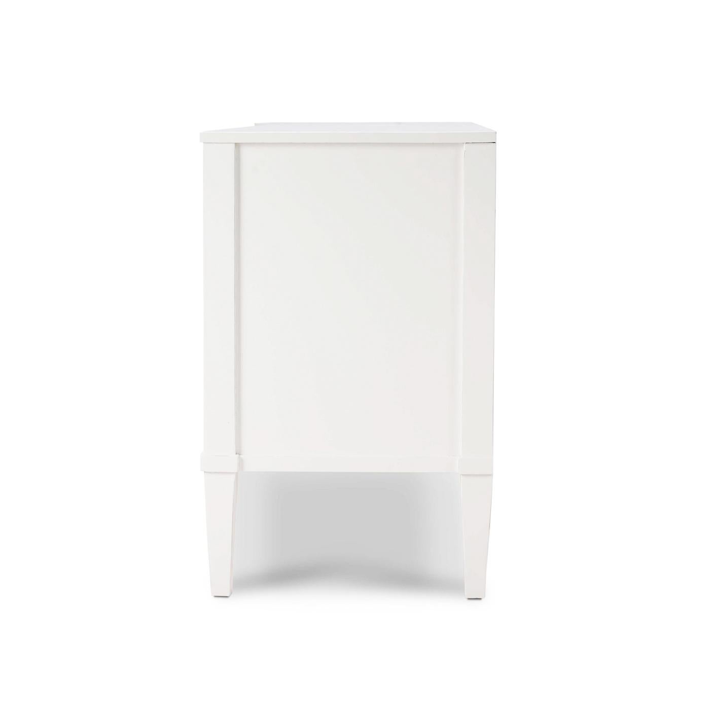 Asiatico Commodo Neo Classico Incurvo in bianco verniciato in vendita