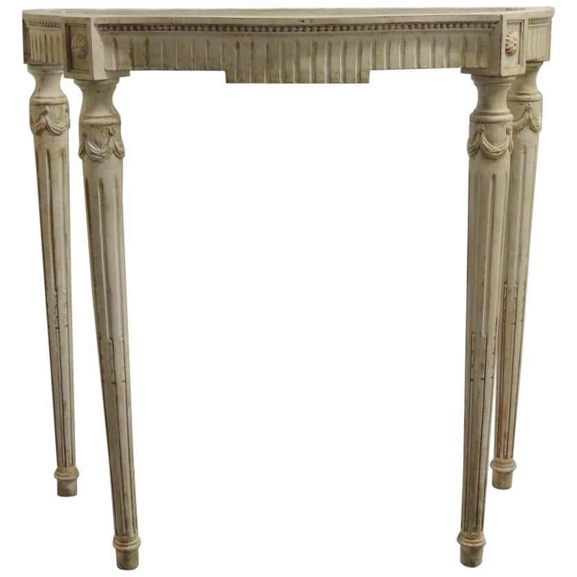 Painted White Vintage Louis XVI Style Console Table Frame