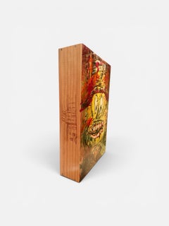 Caja de vino pintada por Kevin Murphy del patrimonio de Johnny Depp