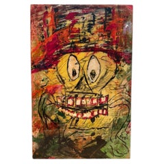 Caja de vino pintada por Kevin Murphy del patrimonio de Johnny Depp