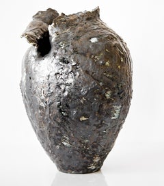 Bronze Painted Wings Vase-Moon I