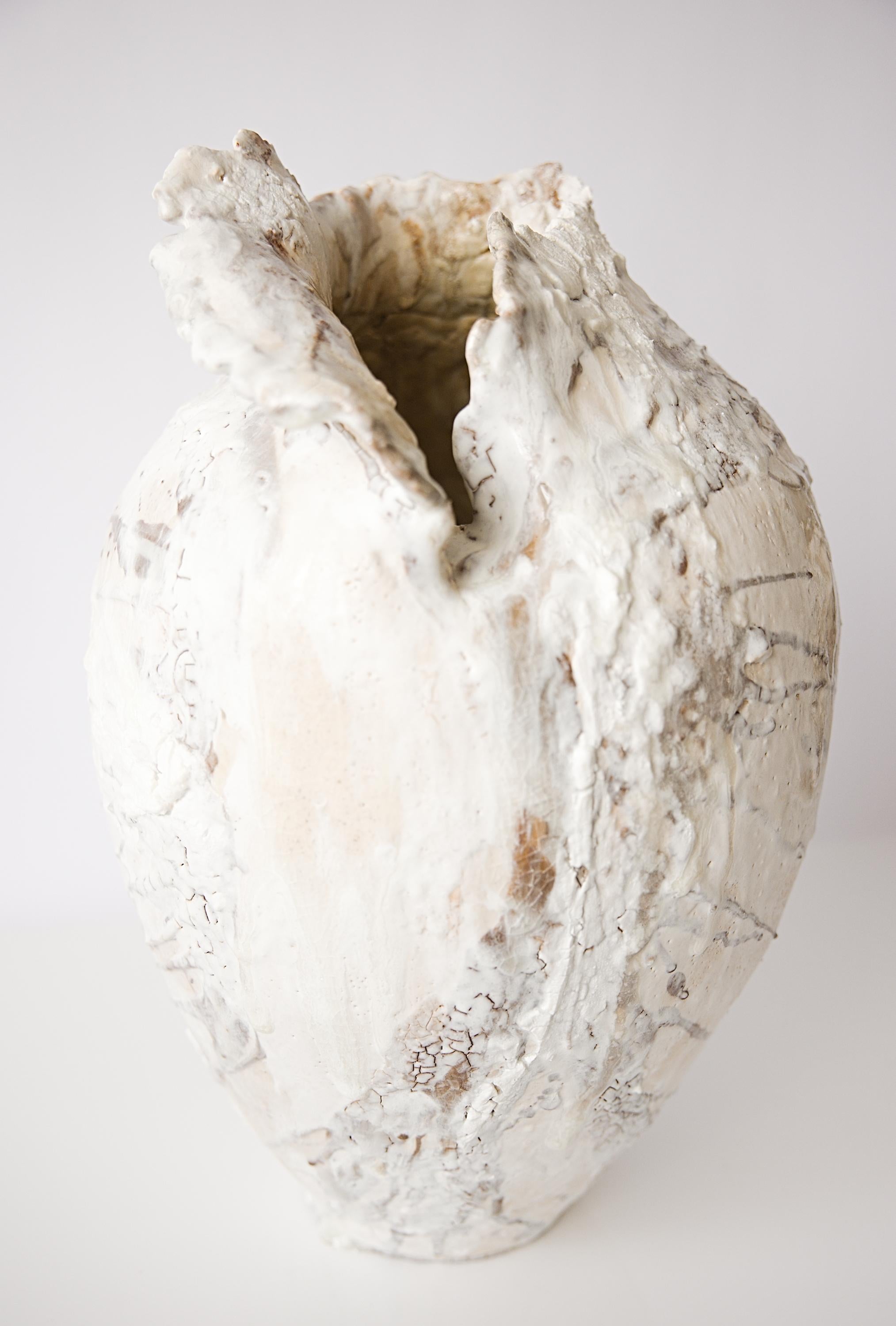 Entdecken Sie die Painted 25 Serie - Vessel V, in der die Erforschung von handgedruckten Oxiden und individuellen Glasuren 
