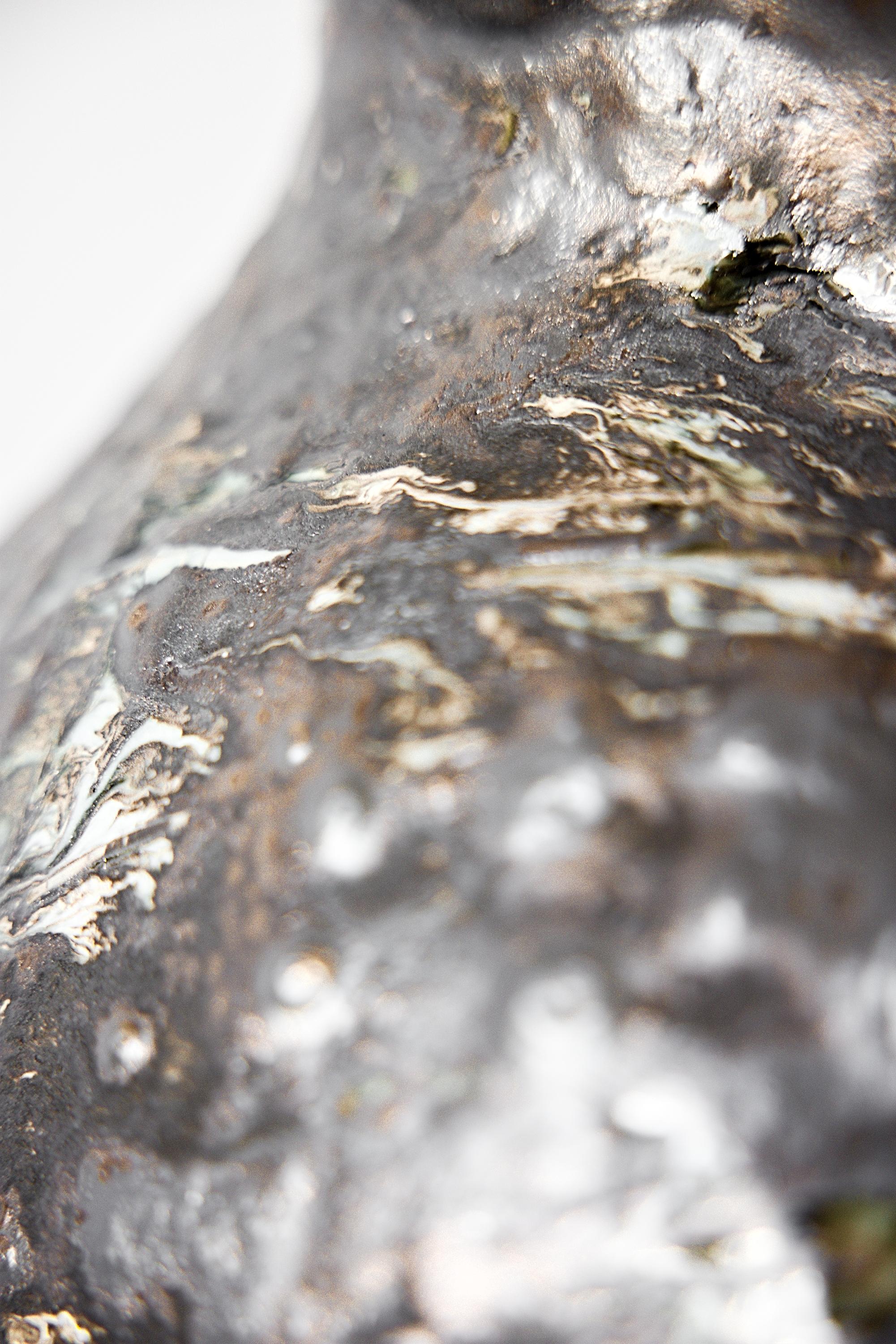 Hand-Crafted Bronze Painted Wings Vase-Moon I For Sale