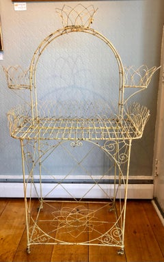 Painted Wire Victorian Plant Stand
