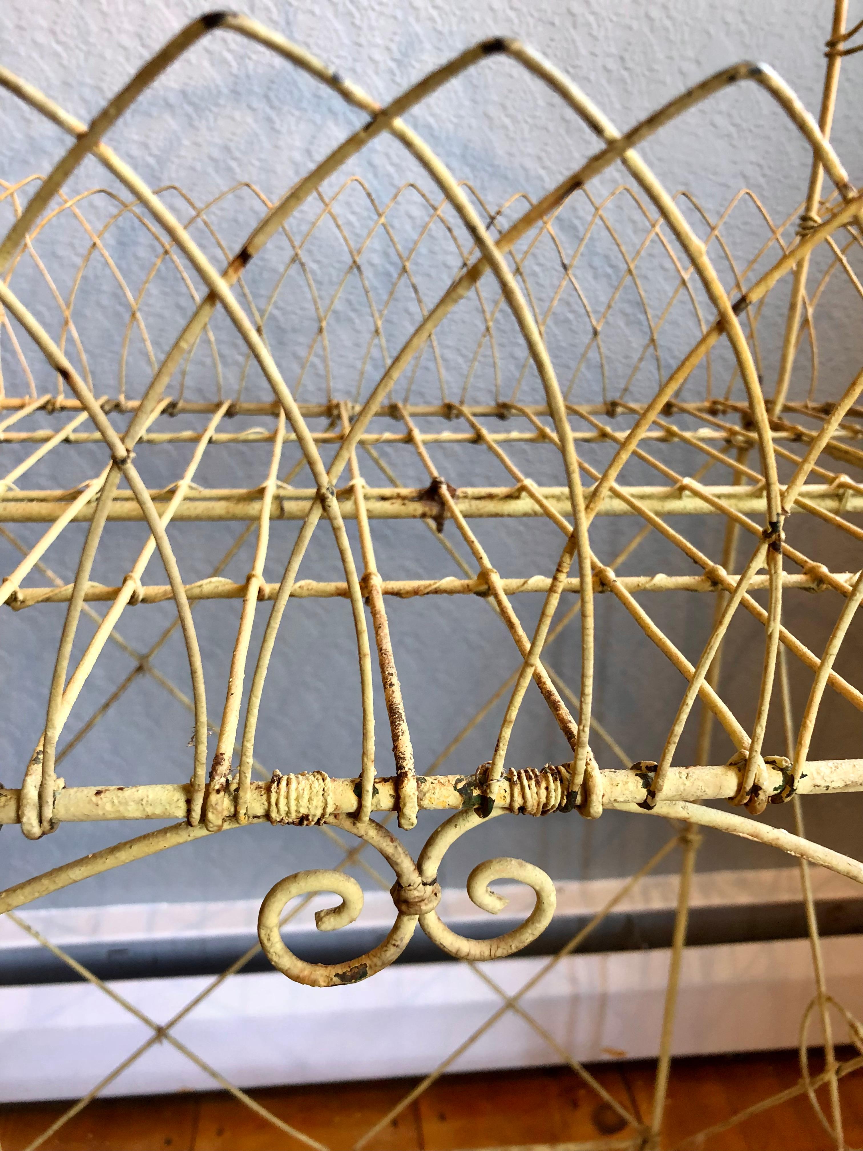 vintage wire plant stand