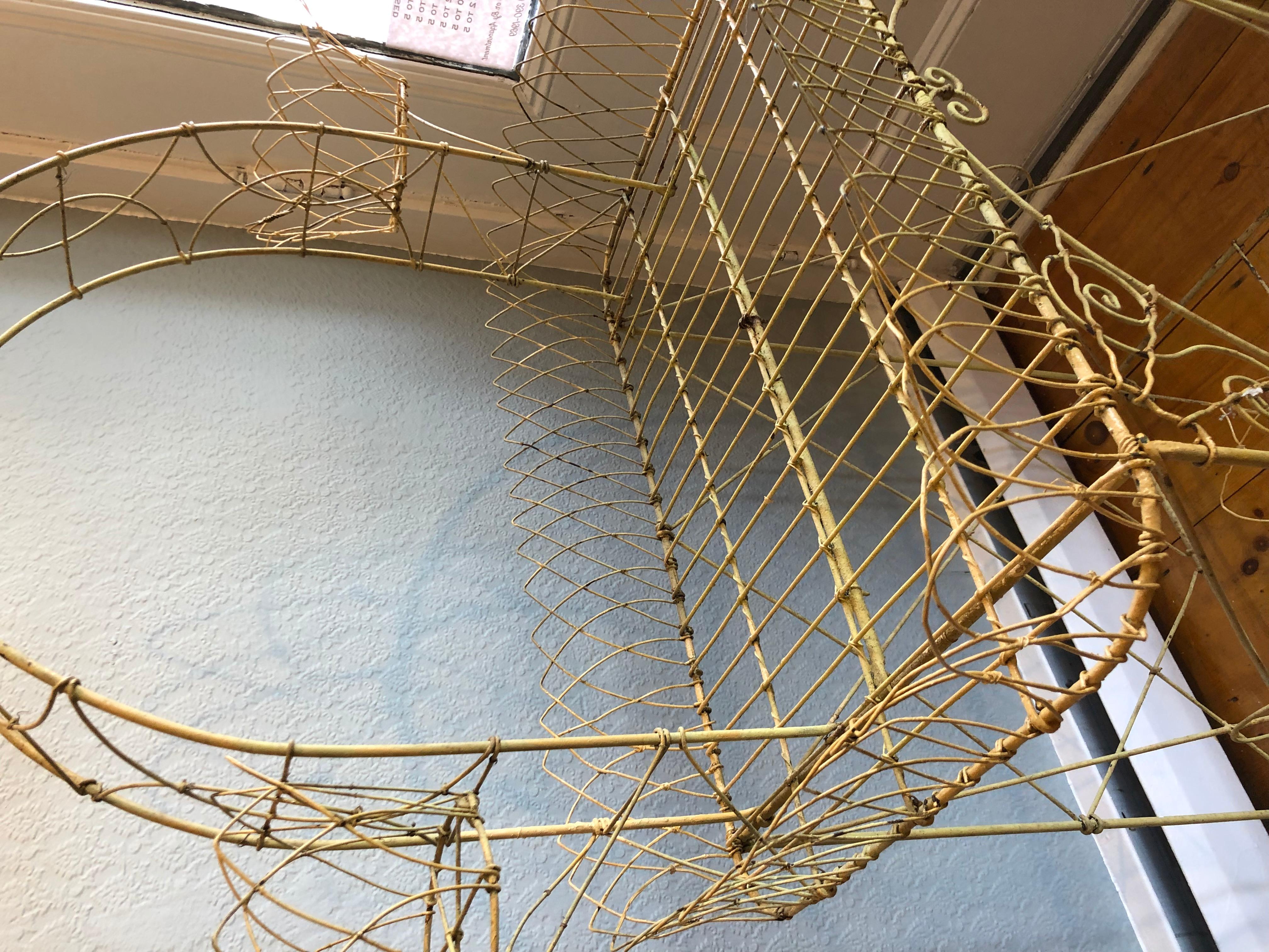 Late Victorian Painted Wire Victorian Plant Stand