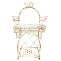 Painted Wire Victorian Plant Stand