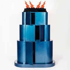 Painted Wood and Acrylic Cabinet by Edgardo Giménez, Argentina, 1969