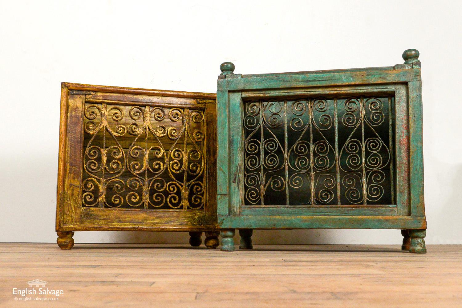European Painted Wood and Iron Magazine Racks, 20th Century For Sale